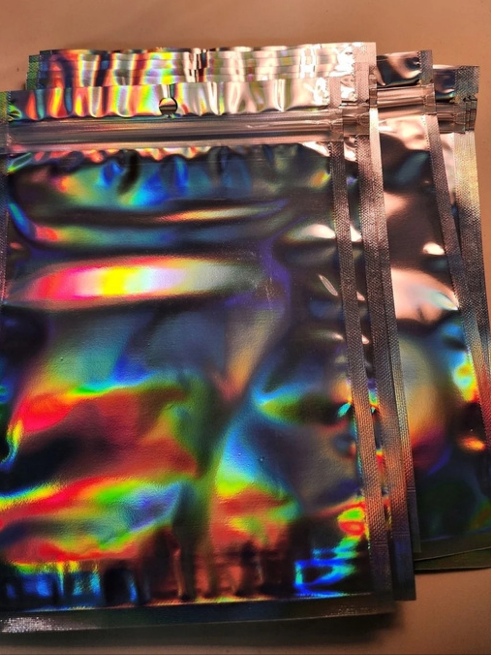 10 Holographic Zip Pouch NEW